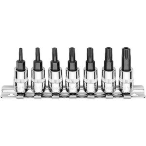 Ceta Form 7 Parça 1/4 5 Köşe Delikli Torx Uçlu Lokma Takımı