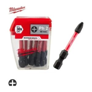 Milwaukee Ph2x50mm Shockwave Vidalama Bits Ucu 10lu Paket