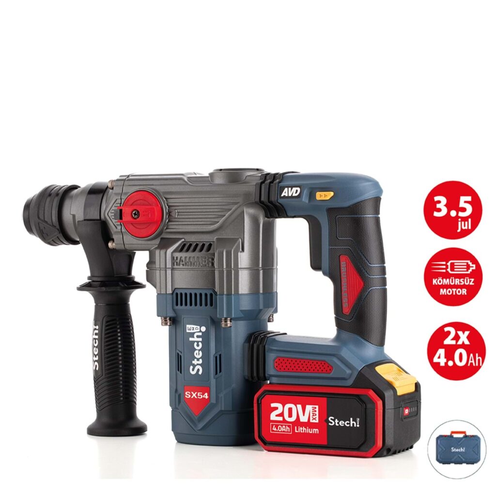 Balkesgo STECHEND SX54-2×4.0 ah Akülü Kırıcı Delici 6-30mm Çantalı