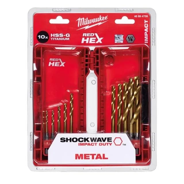 Milwaukee 10 Parça Hex Girişli Hss-G Metal Matkap Uc Seti