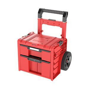 Qbrick System PRO Cart 2.0 Plus Drawer 2 Red Ultra Tekerlekli Takım Arabası